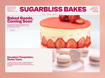 Sugarbliss bakes - Bakery Website bakery branding design graphic design landing page small business ui web design