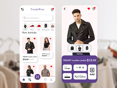 Trending Clothing UI/UX Design 3d animation branding clothing uiux design dribbble fashion design figma google graphic design graphic designer logo mobile ui design motion graphics ui ui designer uiux