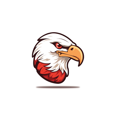 Eagle Mascot Logo Design app beak eagle graphic design hawk mascot minimal minimalist modern ux vector