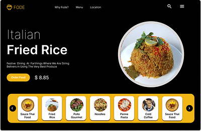 Food Menu app branding design figma landing page menu restarant ui