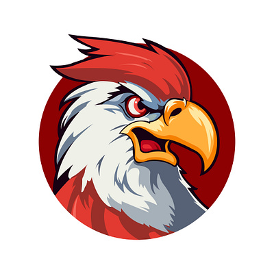 Eagle Mascot Logo Design animation beak branding eagle graphic design hawk logo mascot