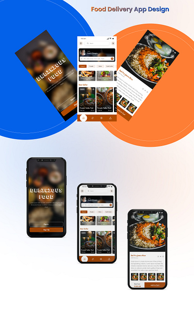 Food Delivery 📱 Mobile App Design application developer food delivery mobile app illustration mobile app mobile app developer ui design