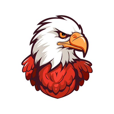 Eagle Mascot Logo 3d animation beak eagle elegant feather flat hawk mascot ui vector