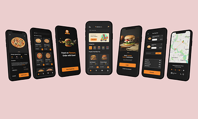 Fast Food App app branding design fastfood figma food graphic design ui ux