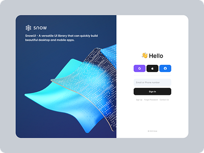 Sign In Page dashboard ui kit ui design