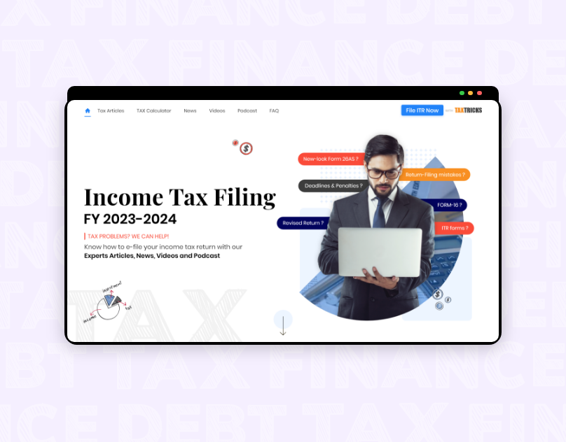 Tax Website, calculator & podcast UI branding calculator ui design podcast ui tax calculator ui ui ux web design website ui design