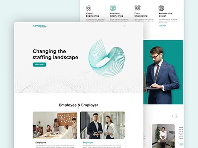 Apidel Tech Web Site Design: Landing Page / Home Page UI app design business company concept corporate creative design home homepage interface landing page layout mockup modern photoshop tech template ui uidesign uiux