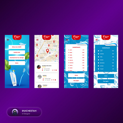 app ui design blue toothpaste toothbrush app design branding dashboard design figma illustration logo ui ui ux website design