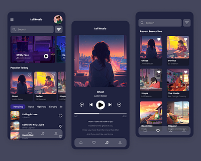 Music App Design 3d animation app app design branding design graphic design illustration logo mobile app motion graphics music app design music design ui uiux vector web design websites