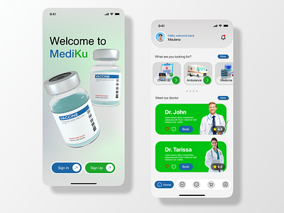 MediKu | Integrating medical services and medication purchases. app design graphic design medi ui ux