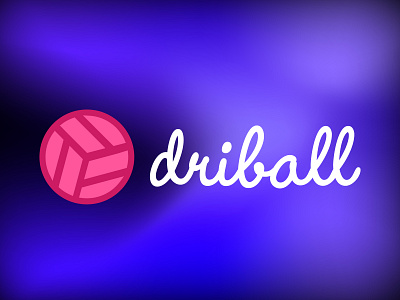 Driball ball blues brand brand design brand identity branding branding design cursive design dribbble gradient illustration logo typography ui vector