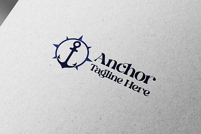 Anchor Logo(unused) anchor anchor logo best logo branding compass compass logo design graphic design illustration logo logo design logo for sale modern logo ocean ship ui vector