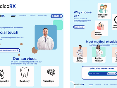 MedicoRX web page figma design uiux uiux design web design web page