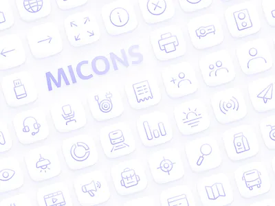 MICONS icon set challenge free icon icon set illustrator light shadow micons minimal pixel perfect rounded ui