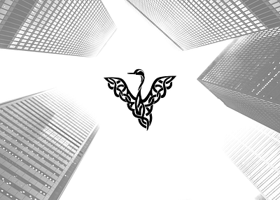 Celtic swan symbol logo design angel bird black brand guidelines brand strategy branding business celtic design graphic design illustration knot letter v logo logo design minimal scandi scandinavian swan white collar