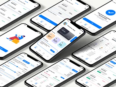 Fintech Mobile App Design - UI UX Design app application bill app finance fintech fintech app loan app mobile mobile app design saas screen ui ux