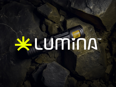 Lumina brand design brand identity branding clean design flashlight identity logo logo design logo mark neon outdoor