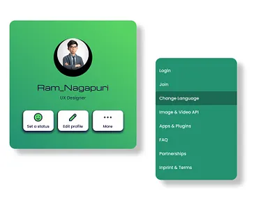 Profile card Design figma graphic design landingpage profile card design ui