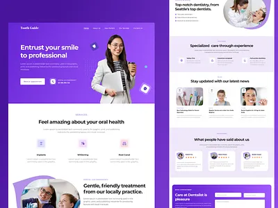 Tooth Guide Website UI graphic design ui ui design ui ux web design website