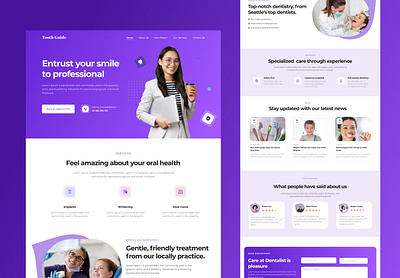 Tooth Guide Website UI graphic design ui ui design ui ux web design website