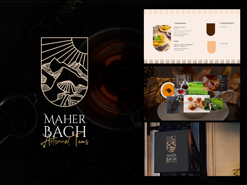 Maher Bagh - Tea Visual Identity Design & Logo brand identity branding darjeeling tea design fashion graphic design illustration logo logo design premium tea tea branding ui ux vector visual identity