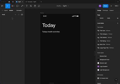 Behind the scenes app class figma mobile