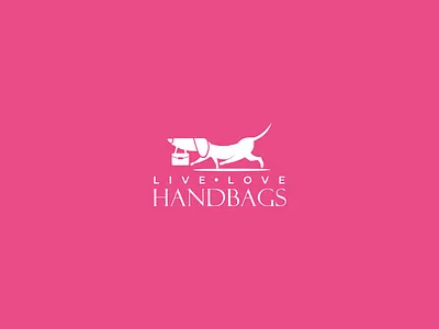 Glam logo design for handcrafted bags bag bags character dog feminine fun funny girly glam glamorous handcrafted handmade illustration logo logo design mascot puppy walk