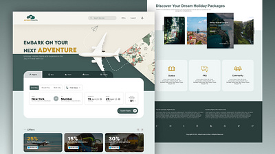 Travel Website - Landing page booking flight flight booking home stay landing page travel ui design
