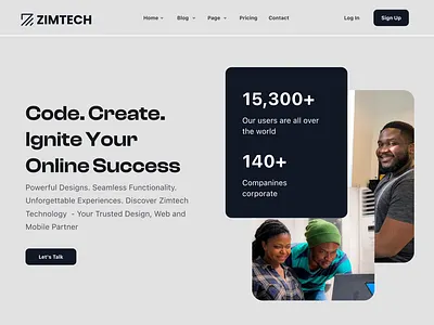 Zimtech Technology Website branding design logo technology ui web design