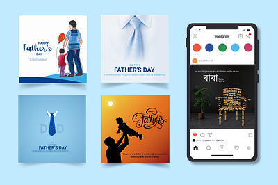 Father's day social media post ai branding fathers day graphic design illustration illustrator ui