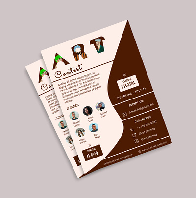Art Contest Flyer design branding design graphic design illustration