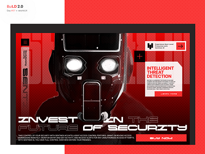AI-Based Security Product Landing Page - Day #07 ai build build2 design designdrug game poster generative ai landing page security ui vector watchmegrow