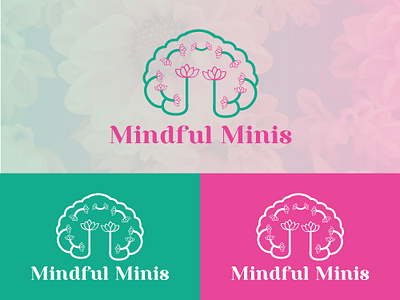 Mindful Minis Children Mental Care Centre Logo Design brand identity design brand logo branding company logo design graphic design illustration logo logo and visual identity design logo design logo design and branding minimal logo design ui vector versatile logo design