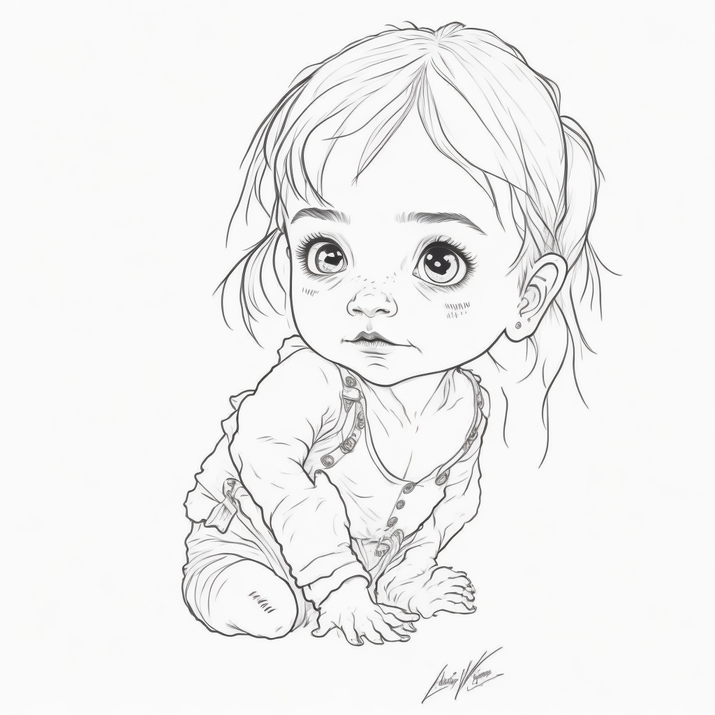 daughter baby drawing