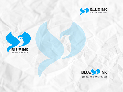 BLUE INK LOGO banner branding design graphic design illustration logo motion graphics photoshop ui vector