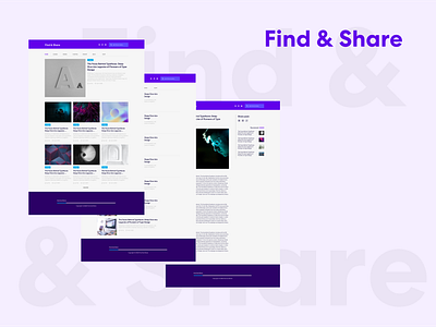 Find & Share Blog - UI blog design find find share product share ui ux