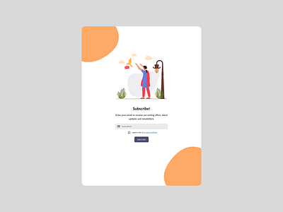 Subscribe - DailyUI Challenge#26 challenge26 subscribe