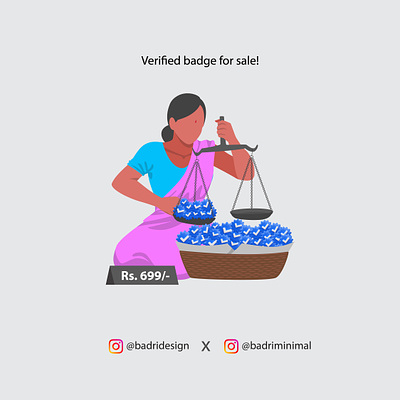 Meta starts selling blue verified badge advertising branding graphicdesign illustration marketing minimal