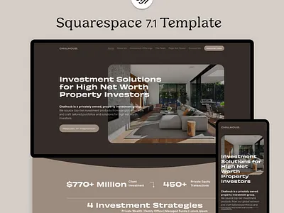 Chalhoub - Squarespace 7.1 Template investment investor real estate realtor squarespace template web design website template