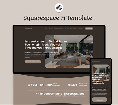 Chalhoub - Squarespace 7.1 Template investment investor real estate realtor squarespace template web design website template
