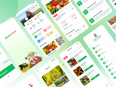 Deshikrishi Finance and Farmer advisory Mobile App advise agriculture app farm farmer finance investment service ui ux