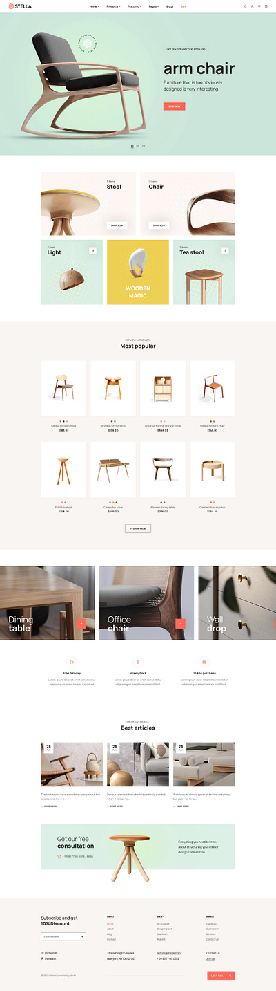 Shopify Furniture Store - Home Page shopify shopifydesign shopifystore shopifytheme theme ui webdesign