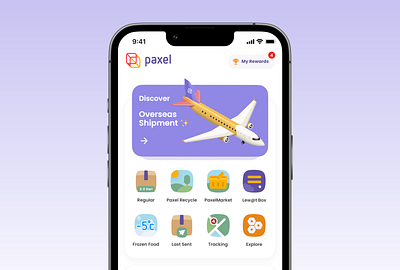 Paxel userapp in iOS style app design mobile app ui