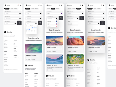 Livevisa - Travel Web Mobile Search Page app design designer graphic design page search travel website ui ui design ux uxdesign web design website design