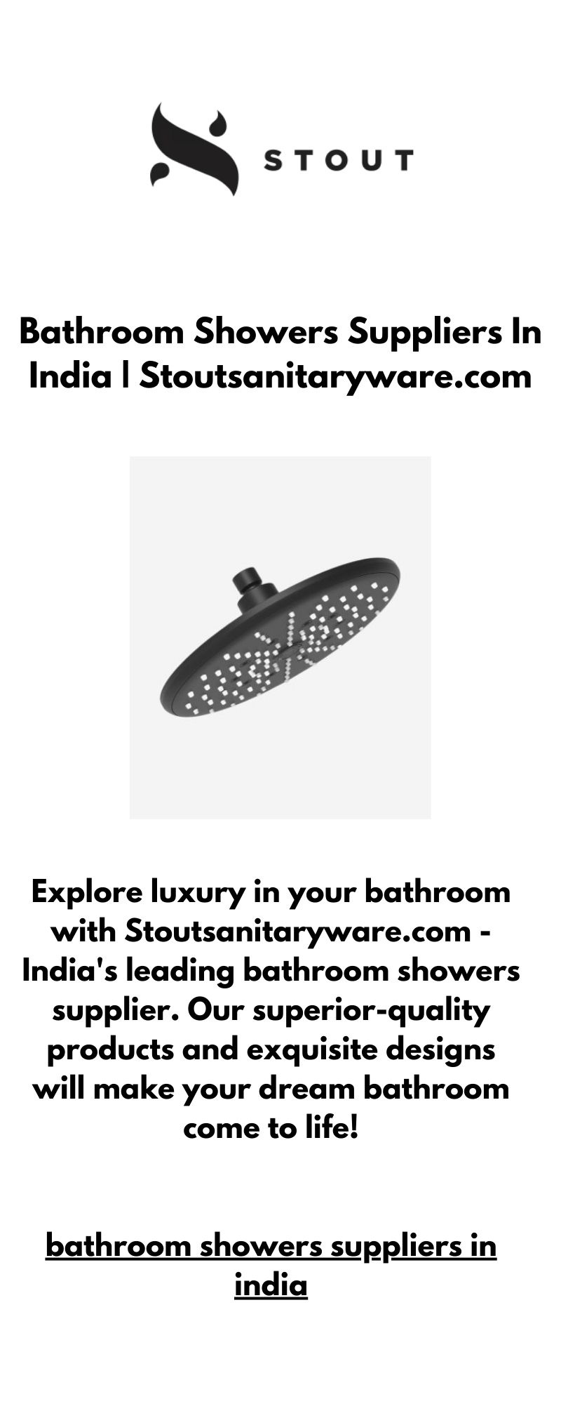 Bathroom Showers Suppliers In India by
