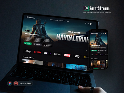 Saintstream Webmovies dekstop landing landingpage movie movies streaming ui ui design uikit uiux web design website