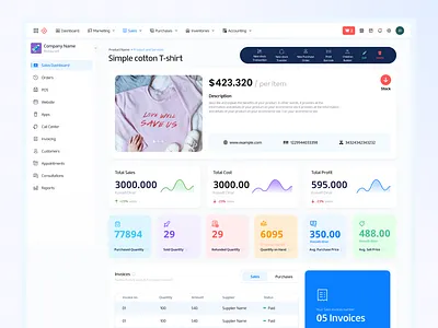 View Product Details Page dashboard saas ui ux website