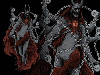 Mailer Demon Illustration artwork branding dark darkart design gothic graphic design illustration logo ui