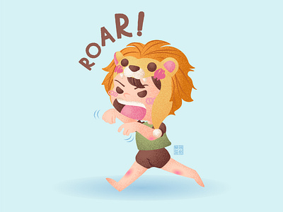 Lion Boy adobe illustrator cartoon character design flatdesign graphic design icon illustration vector