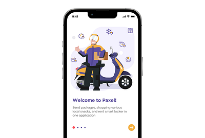 Paxel Onboarding Screen app design illustration mobile app ui